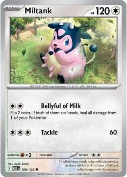 Miltank REVERSE HOLO #106 - Pokemon Mega Evolution
