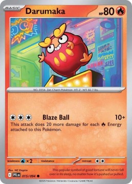 Darumaka REVERSE HOLO #15 - Pokemon Phantasmal Flames