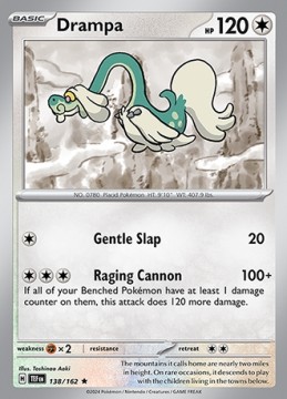 Drampa REVERSE HOLO #138 - Pokemon Temporal Forces 