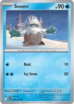 Snover REVERSE HOLO #35 - Pokemon Mega Evolution
