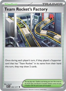 Team Rocket's Factory REVERSE HOLO #203 - Pokemon Ascended Heroes