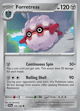 Forretress REVERSE HOLO #139 - Pokemon Scarlet & Violet