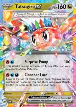 Tatsugiri EX #142 - Pokemon Surging Sparks