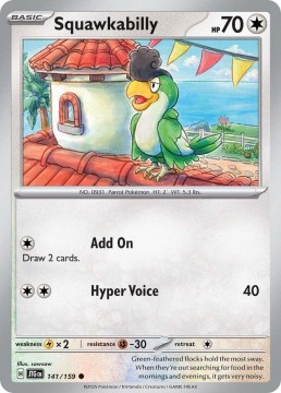Squawkabilly REVERSE HOLO #141 - Pokemon Journey Together