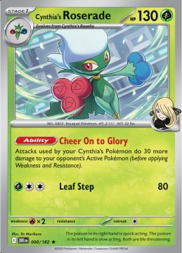 Cynthia's Roserade HOLO #8 - Pokemon Destined Rivals