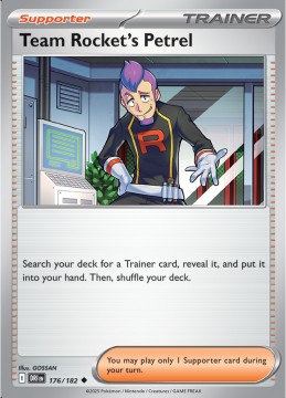 Team Rocket's Petrel REVERSE HOLO #176 - Pokemon Destined Rivals