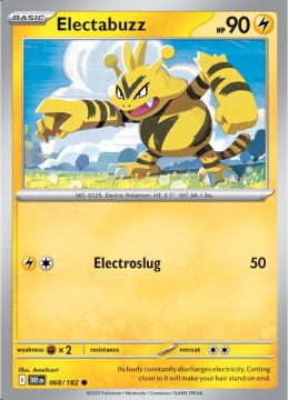 Electabuzz REVERSE HOLO #68 - Pokemon Destined Rivals