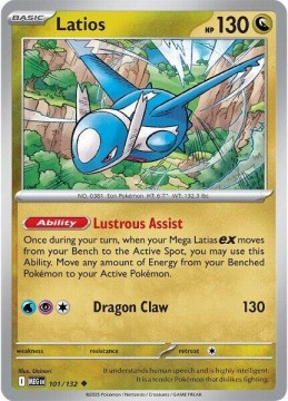 Latios REVERSE HOLO #101 - Pokemon Mega Evolution