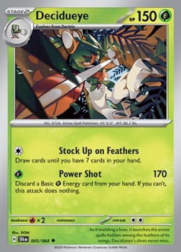 Decidueye REVERSE HOLO #5 - Pokemon Shrouded Fable