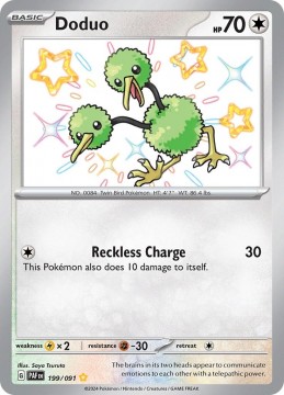 Doduo (Shiny) #199 - Pokemon Paldean Fates