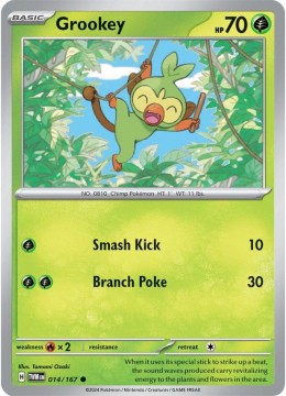 Grookey REVERSE HOLO #14 - Pokemon Twilight Masquerade