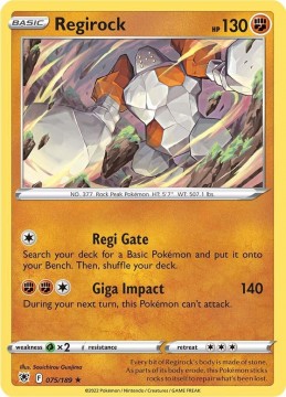 Regirock REVERSE HOLO #75 - Pokemon Astral Radiance