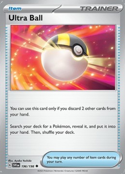 Ultra Ball REVERSE HOLO #196 - Pokemon Scarlet & Violet 