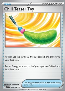 Chill Teaser Toy REVERSE HOLO #166 - Pokemon Surging Sparks
