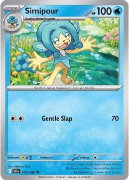 Simipour REVERSE HOLO #18 - Pokemon Black Bolt