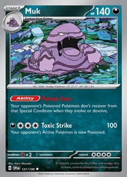 Muk REVERSE HOLO #127 - Pokemon Scarlet & Violet