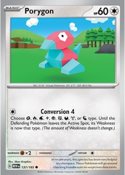 Porygon REVERSE HOLO #137 - Pokemon Scarlet & Violet 151