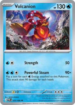 Volcanion REVERSE HOLO #25 - Pokemon Perfect Order