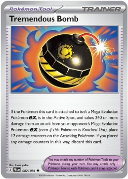Tremendous Bomb REVERSE HOLO #82 - Pokemon Pitch Black 