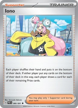 Iono REVERSE HOLO #80 - Pokemon Paldean Fates 