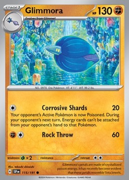 Glimmora REVERSE HOLO #115 - Pokemon Surging Sparks