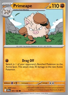 Primeape #91 - Pokemon Destined Rivals 