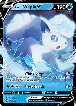 Alolan Vulpix V #33 - Pokemon Silver Tempest 