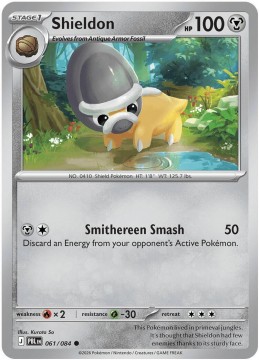 Shieldon REVERSE HOLO #61 - Pokemon Pitch Black 