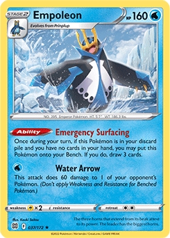 Empoleon REVERSE HOLO #37 - Pokemon Brilliant Stars