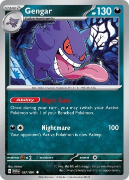 Gengar REVERSE HOLO #57 - Pokemon Paldean Fates 