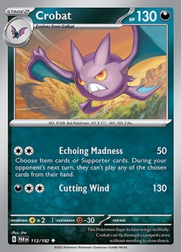 Crobat REVERSE HOLO #112 - Pokemon Paradox Rift