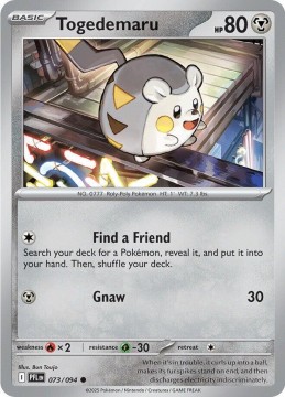 Togedemaru REVERSE HOLO #73 - Pokemon Phantasmal Flames
