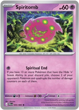 Spiritomb HOLO #35 - Pokemon Pitch Black