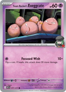 Team Rocket's Exeggcute ROCKET PATTERN #77 - Pokemon Ascended Heroes