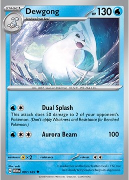 Dewgong REVERSE HOLO #87 - Pokemon Scarlet & Violet 151