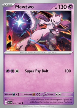 Mewtwo REVERSE HOLO #59 - Pokemon Stellar Crown