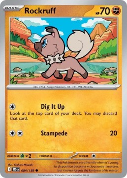 Rockruff REVERSE HOLO #84 - Pokemon Journey Together