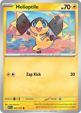 Helioptile ENERGY PATTERN #63 - Pokemon Ascended Heroes