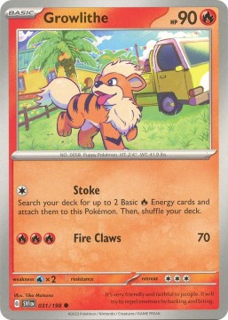 Growlithe REVERSE HOLO #31 - Pokemon Scarlet & Violet