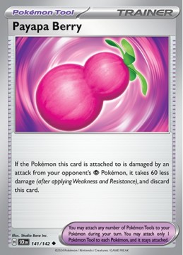 Payapa Berry REVERSE HOLO #141 - Pokemon Stellar Crown