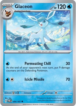 Glaceon REVERSE HOLO #54 - Pokemon Twilight Masquerade