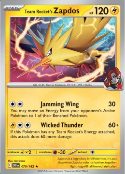Team Rocket's Zapdos #70 - Pokemon Destined Rivals