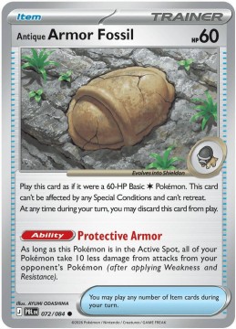 Antique Armor Fossil #72 - Pokemon Pitch Black 
