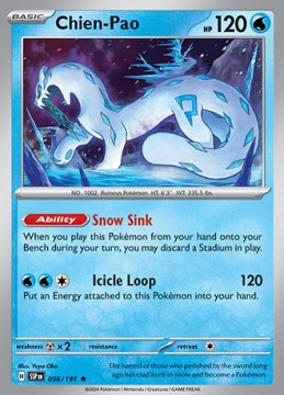 Chien-Pao HOlO #56 - Pokemon Surging Sparks
