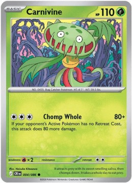 Carnivine REVERSE HOLO #4 - Pokemon Chaos Rising 