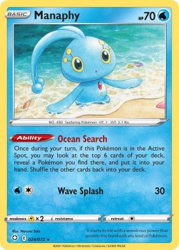 Manaphy REVERSE HOLO #24 - Pokemon Shining Fates