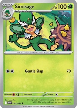 Simisage REVERSE HOLO #5 - Pokemon Black Bolt