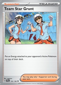 Team Star Grunt REVERSE HOLO #195 - Pokemon Scarlet & Violet