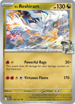 N's Reshiram POKEBALL PATTERN #154 - Pokemon Ascended Heroes 