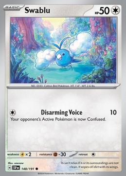 Swablu REVERSE HOLO #148 - Pokemon Surging Sparks